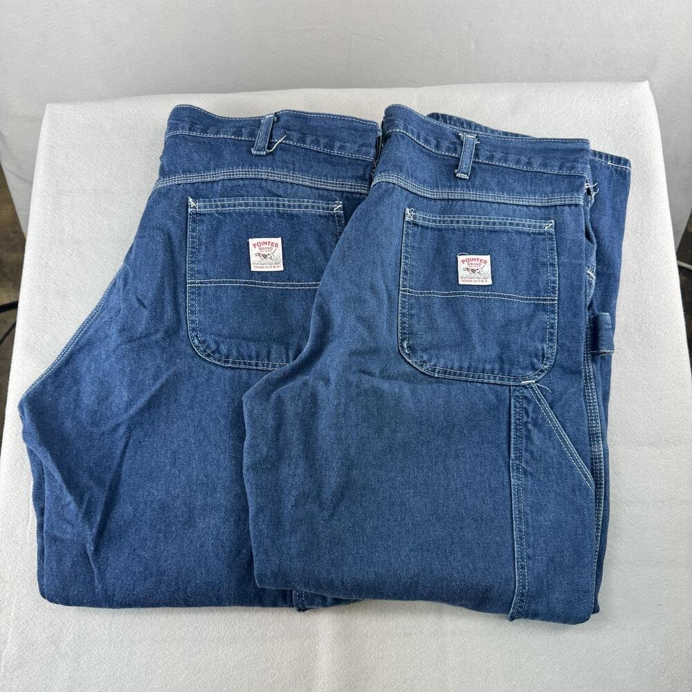 Vintage Pointer Brand Jeans Lot 2 Mens 38x28 Medium Wash Denim Work Straight USA